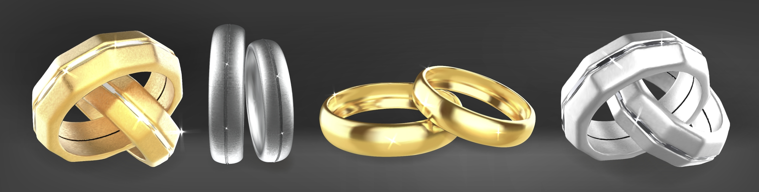 gold, silver and platinum